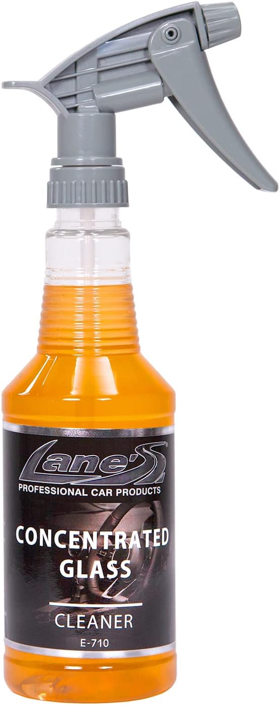 LANE'S Concentrated Auto Glass Cleaner- Window Cleaner, Windshield Cleaner- Removes Smoke Film, Fingerprints, and Smudges, Safe for All Glasses- 16 oz