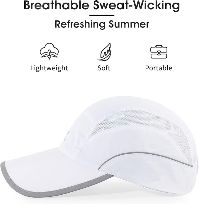 Running Hat Mesh Sports Cap Lightweight Quick Drying Runner Cap for Men Women