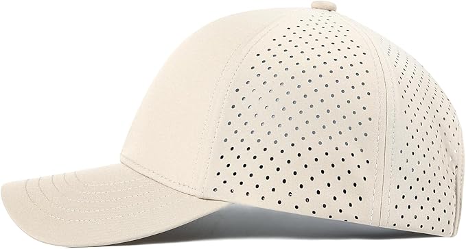 VOBOOM Men Quick Dry Baseball Cap Laser Cut Mesh Ball Curved Brim Snapback Hat