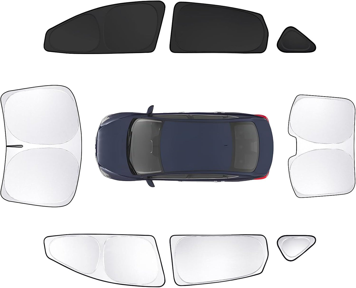 8pcs Car Window Shades for Nissan Sentra 2014-2019 Accessories,Windshield Side Rear Full Sunshade,Sun Visor UV Blocking, Privacy Protection and Blackout for Camping Outdoor