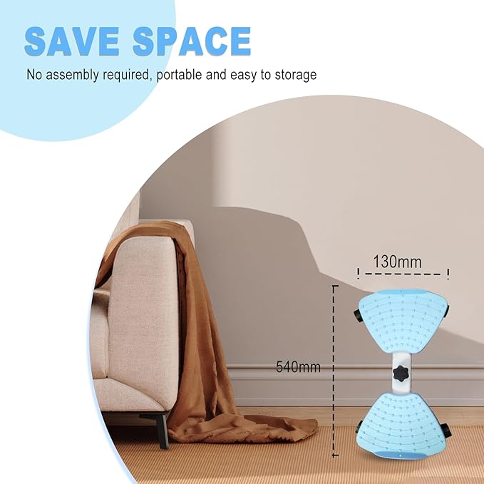 HOTSWEAT Waist Twister, Exercise Twist Boards Twisting Waist Machine for Women Belly Fat, Noiseless Ab Twister Machine with Resistance Bands, Waist Sculptor for Home Gym