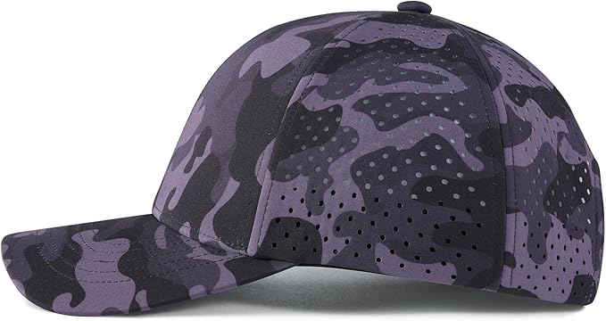 VOBOOM Men Quick Dry Baseball Cap Laser Cut Mesh Ball Curved Brim Snapback Hat