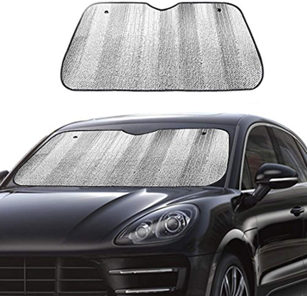 Big Ant Car Windshield Sunshade UV Ray Reflector Auto Window Sun Shade Visor Shield Cover, Keeps Vehicle Cool- Sliver (55" x 27.5")