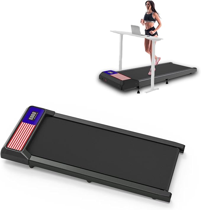 2.5HP Walking Treadmill Pad Incline, Under Desk Treadmill with Remote, 3 in 1 Low Noise Small Walking Mini Pad with Led Screen, Compact Treadmills for Home, 265lbs Capacity