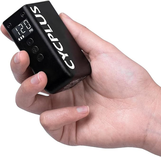 CYCPLUS AS2 PRO Tiny Bicycle Pump with Gauge, Max 120 PSI Electric Mini Pump, Auto Stop, with Presta and Schrader Valve for E-Bike, MTB, and Road Bike (2025 Updated Version)