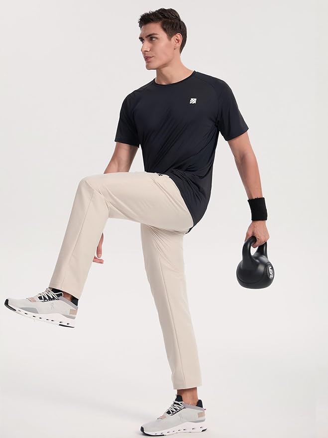 Moisture Wicking Quick Dry Soft Pickleball Workout Hiking Camping Running Shirts for Men Outdoor Sports