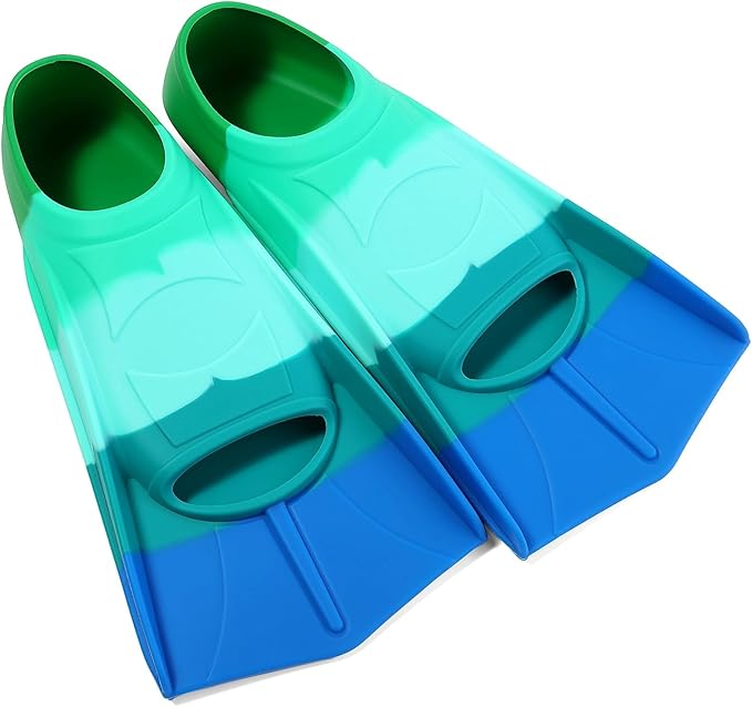 Kids Swim Fins,Short Kids Fins Youth Swimming Flippers for Lap Swimming Training for Children Girls Boys Beginners