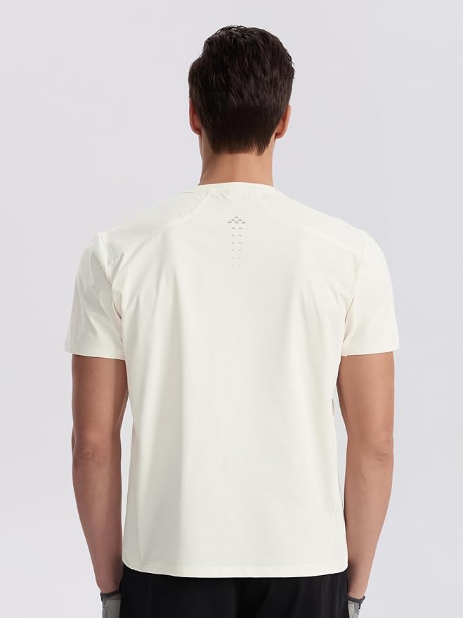 Mens Seamless Workout T-Shirts Lightweight Moisture Wicking Running Hiking Camping Tennis Pickleball Shirts for Men