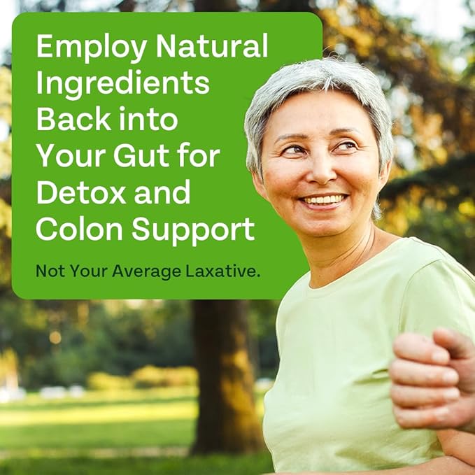 Colon Cleanse - Natural Solution to Colon Health - Natural Laxative - Constipation Relief - Gut Detox - Probiotics - Starts Working in 24 Hours - Supports Natural Bowel Rhythms (1 Bottle, 60 Count)