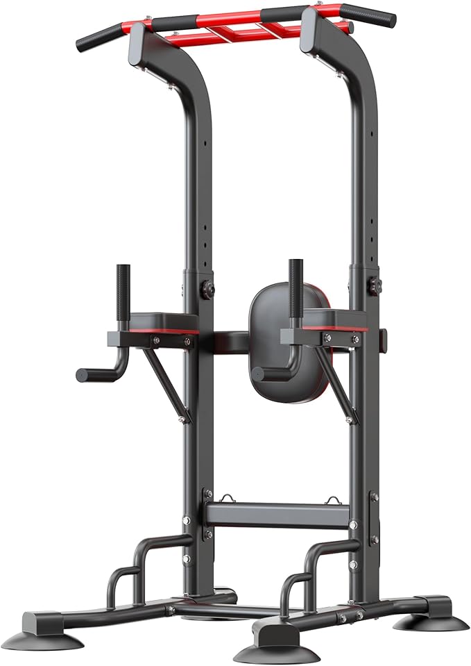 sogesfurniture Adjustable Dip Station & Pull Up Bar – Heavy Duty Calisthenics Workout Equipment for Home Gym, Multi-Function Fitness Training with Push Up Handles, Dips, Pull Ups & Push Ups