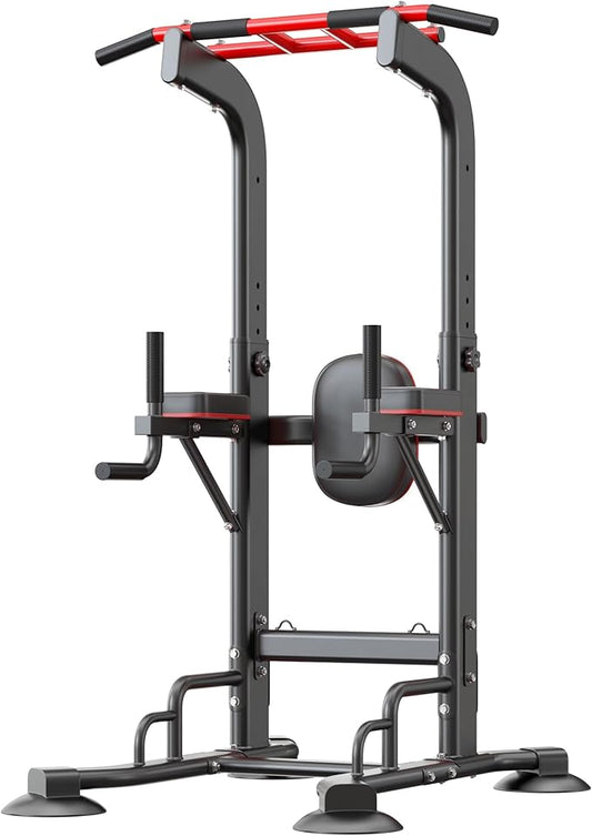 sogesfurniture Adjustable Dip Station & Pull Up Bar – Heavy Duty Calisthenics Workout Equipment for Home Gym, Multi-Function Fitness Training with Push Up Handles, Dips, Pull Ups & Push Ups