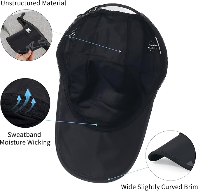 Running Hat Outdoor Sun Protection Hat Mesh Quick Dry Hat Thin Cool Baseball Cap for Women and Men