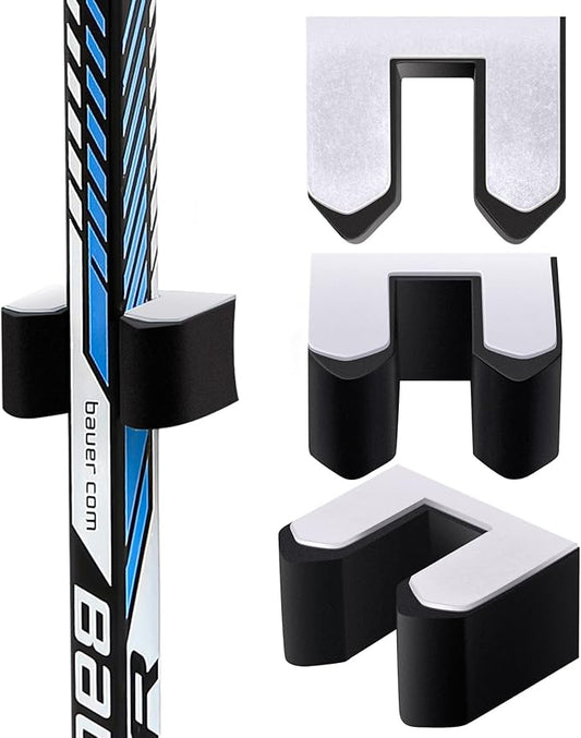 Yousoontic Hockey Stick Holder Wall Mount, 1-6 Stick Capacity, Ice and Field Hockey Organizer (Decor & Storage 2-in-1) for Home Garage Room Office Sports Decoration