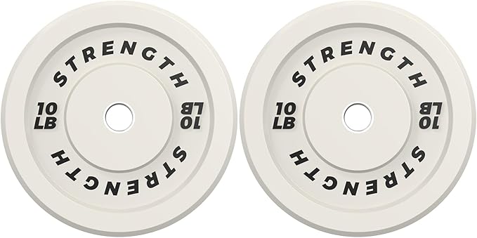 Premium Color-Coded Rubber Bumper Plates Set - 2 Inch Olympic Weight Plates for Home Gym Cross and Strength Training