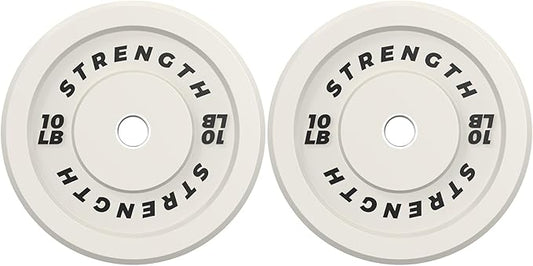 Premium Color-Coded Rubber Bumper Plates Set - 2 Inch Olympic Weight Plates for Home Gym Cross and Strength Training