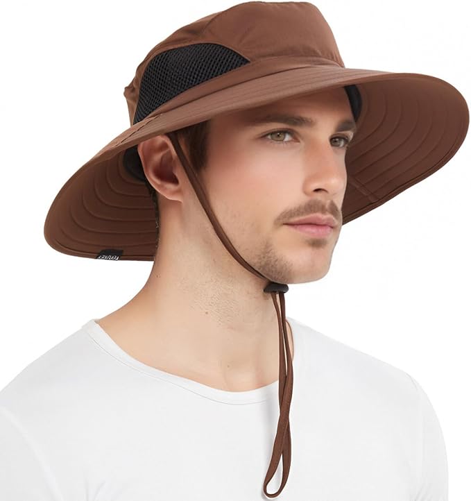 EINSKEY Wide Brim Sun Hat, UPF 50+ UV Protection Waterproof Packable Bucket Hat for Men & Women, Fishing Hiking Beach Garden