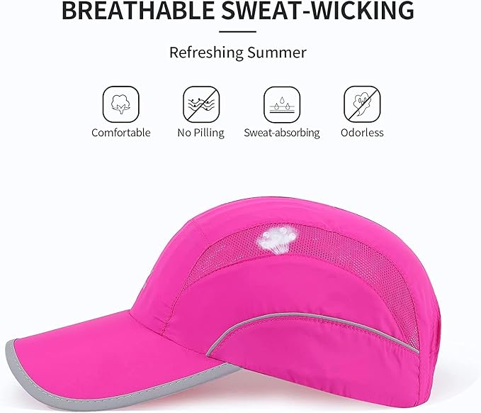 Running Hat Mesh Sports Cap Lightweight Quick Drying Runner Cap for Men Women