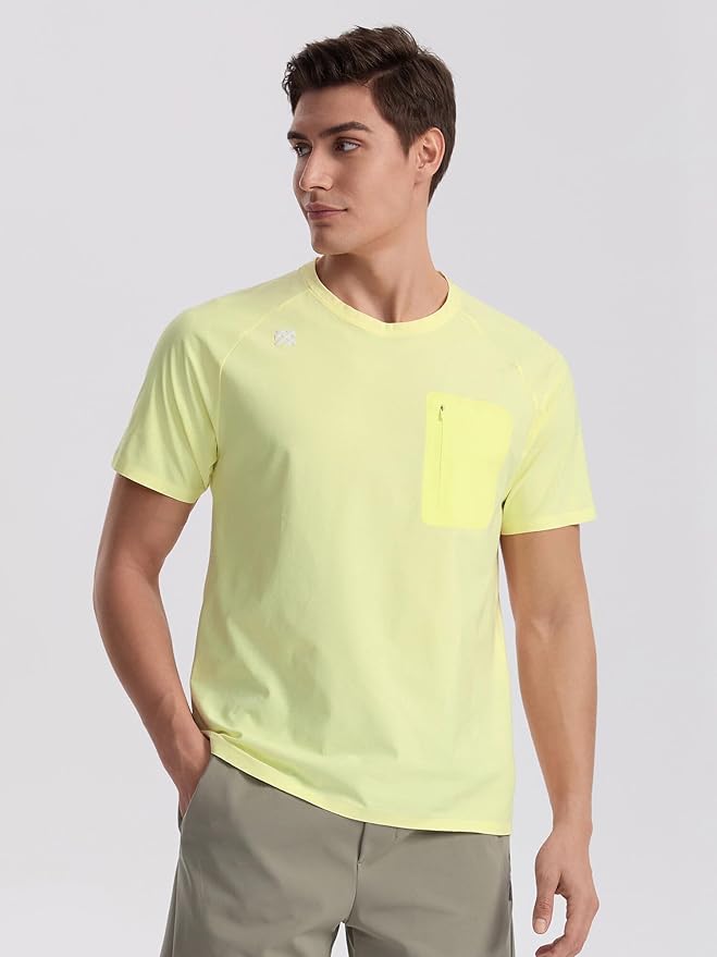 Moisture Wicking Quick Dry Soft Pickleball Workout Hiking Camping Running Shirts for Men Outdoor Sports