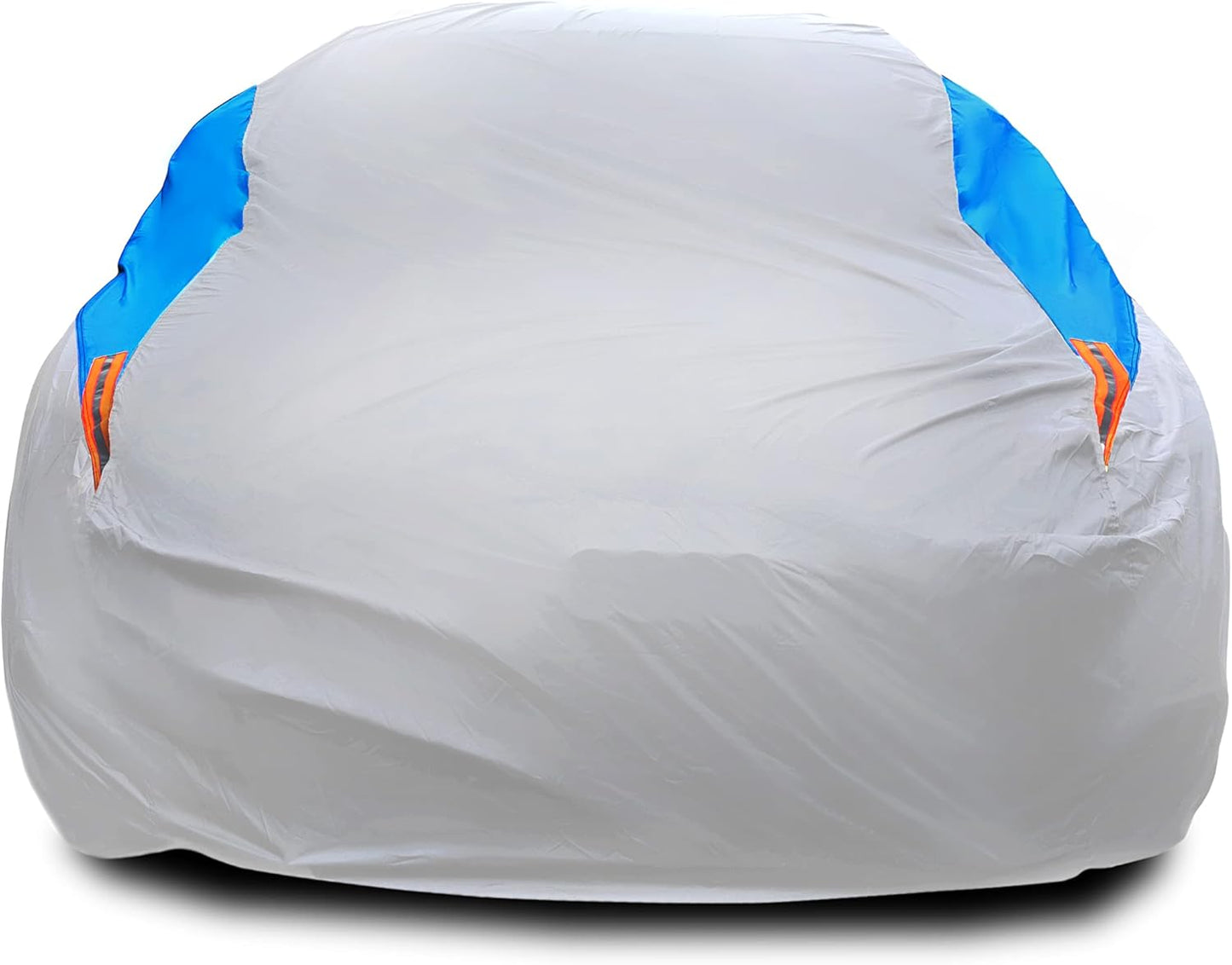 MORNYRAY Waterproof Car Cover All Weather Snowproof UV Protection Windproof Outdoor Full car Cover, Universal Fit for Sedan (Silvery, A0-Fit Sedan Length(Up to 153 inch)