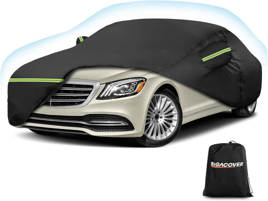 for Mercedes Benz S Car Cover Waterproof All Weather Heavy Duty Protection Outdoor Full Car Covers Windproof with Driver Side Zipper Custom Fit for Mercedes Benz S-Class 2006-2025