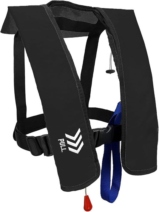 Manual Inflatable Life Jacket|Life Vest for Adults|PFD Low Profile|Supports up to 330 lbs(YSH700)