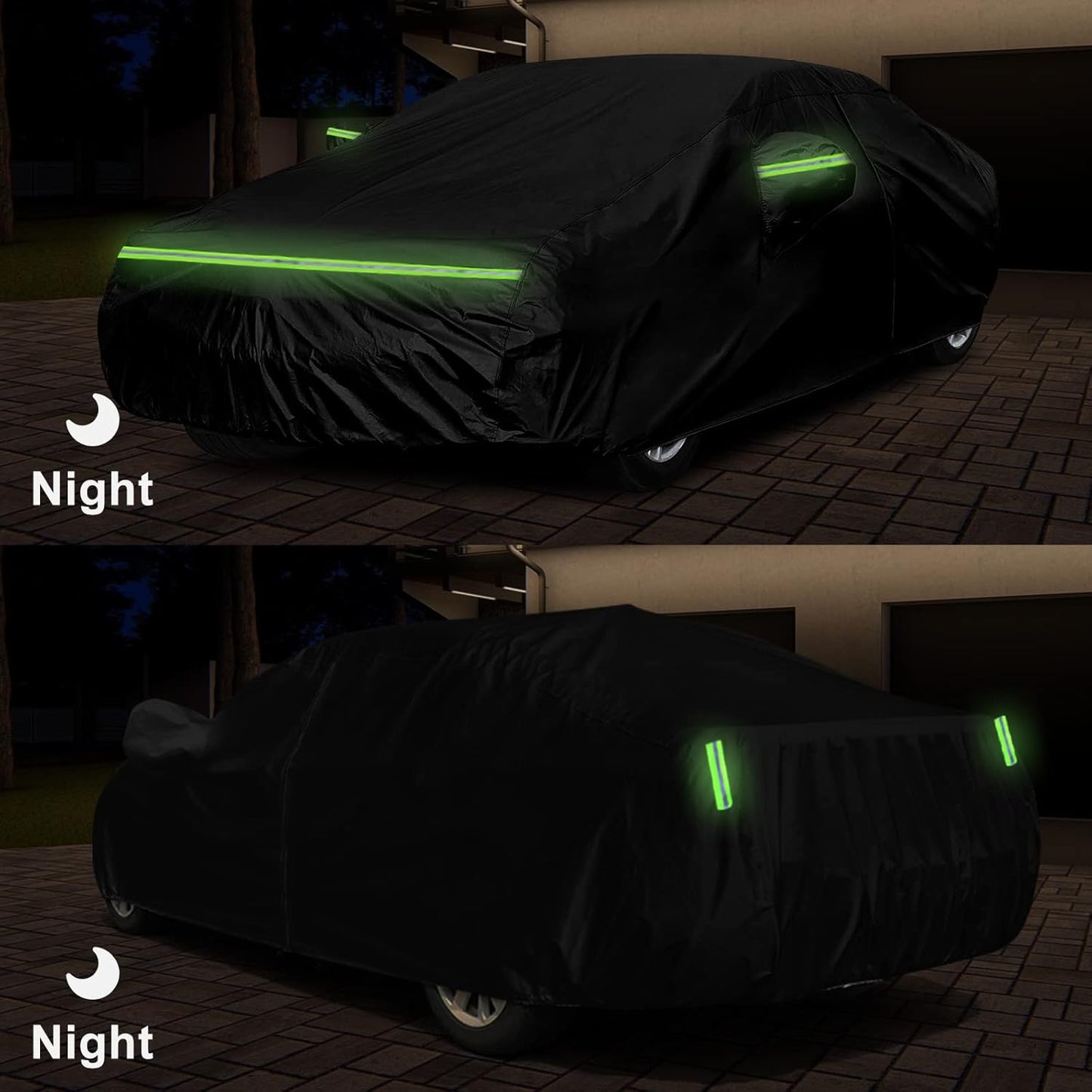 Waterproof Car Cover Compatible with Chevrolet Cruze L/LS/LT/Premier 2008-2025, 6 Layers All Weather Car Covers with Zipper Door for Snow Rain Dust Hail Protection