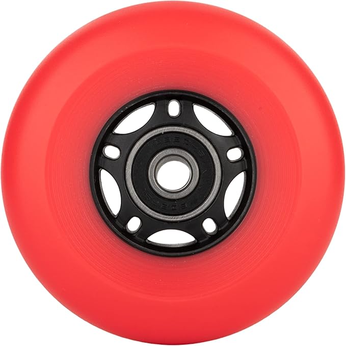 AOWESM Inline Skate Wheels 80mm 76mm 72mm 85a Outdoor Indoor Black Blue Red Roller Hockey Blades Replacement Wheels w/Bearings ABEC-9 and Floating Spacers (8-Pack)