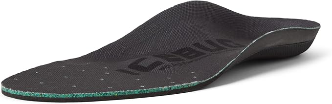 Icebug Comfort Insoles with Dynamic Arch Support, Charcoal Medium Arch, M 5/W 6.5-7