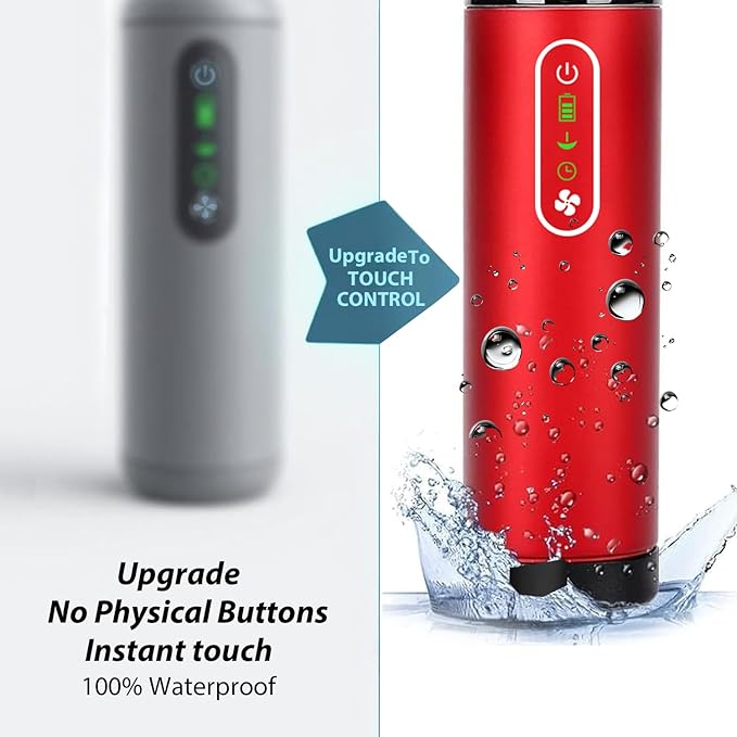 Upgrade Enema Anal Douche , Waterproof Touch Control, Enemas-Douches for Men & Women Colon Cleanse, Shower Enema Bulb-Bottles Kit, Electric Rotating Nozzle, Pressure Spray, Two Douching Modes,red