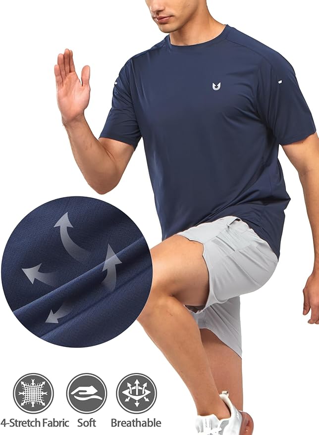 NORTHYARD Men's Athletic Running T-Shirts Quick Dry Workout Shirts Short-Sleeve Sports Gym Tee Tops Performance Activewear