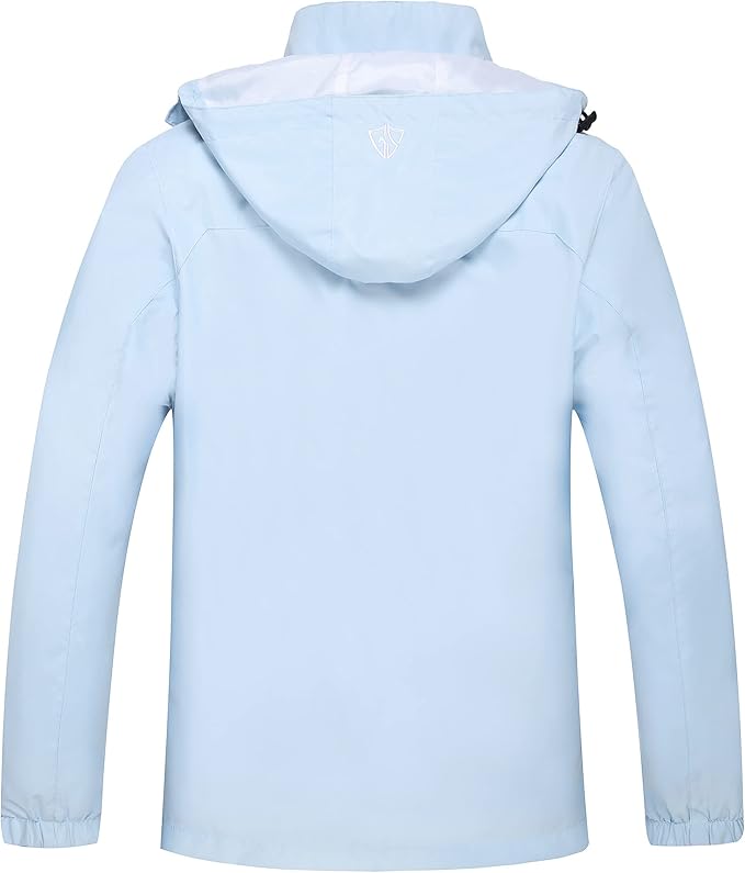 GIISAM Mens Windproof Jacket Waterproof Lightweight Mountain Sport Jacket for Men Hooded Windbreaker Raincoat