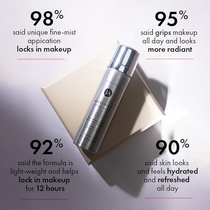 Jerome Alexander MagicMinerals AirFinish Setting Spray, Long-lasting Finishing Spray, Weightless-feel, Flawless, Matte Coverage