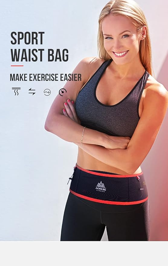 AONIJIE Lovtour Running Belt Waist Pack, Flip Waist Belt,with 250ml Soft Water Bottle Free and Lightweight for Marathon Climbing Jogging Cycling Workout Fitness Mobile Phone Holder