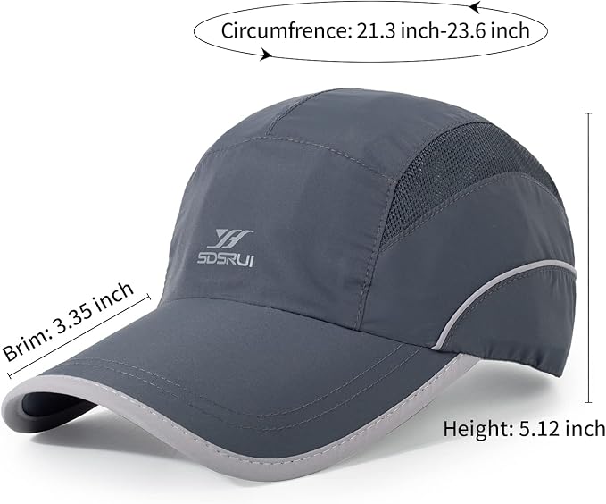 Running Hat Mesh Sports Cap Lightweight Quick Drying Runner Cap for Men Women