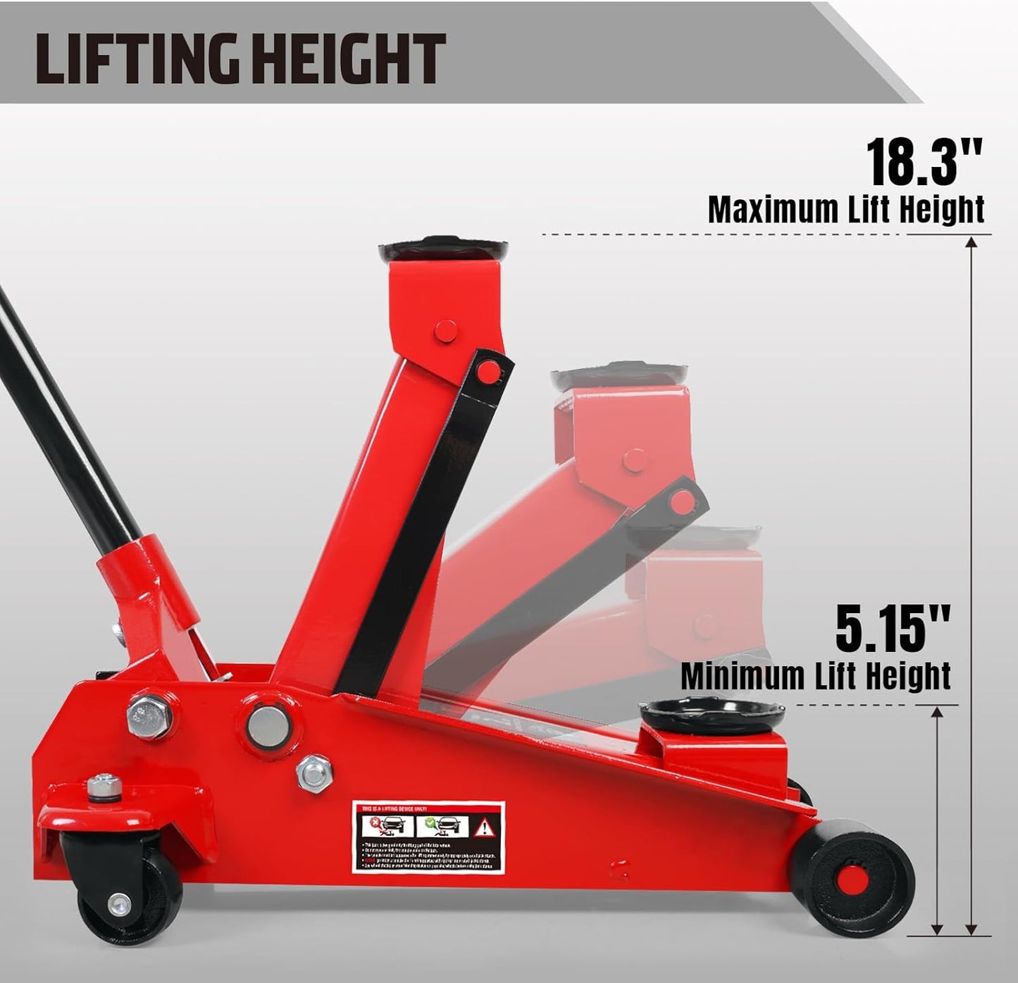 3 Ton Floor Jack Steel Heavy Duty Car Jack Fast Lift Service Hydraulic Jack