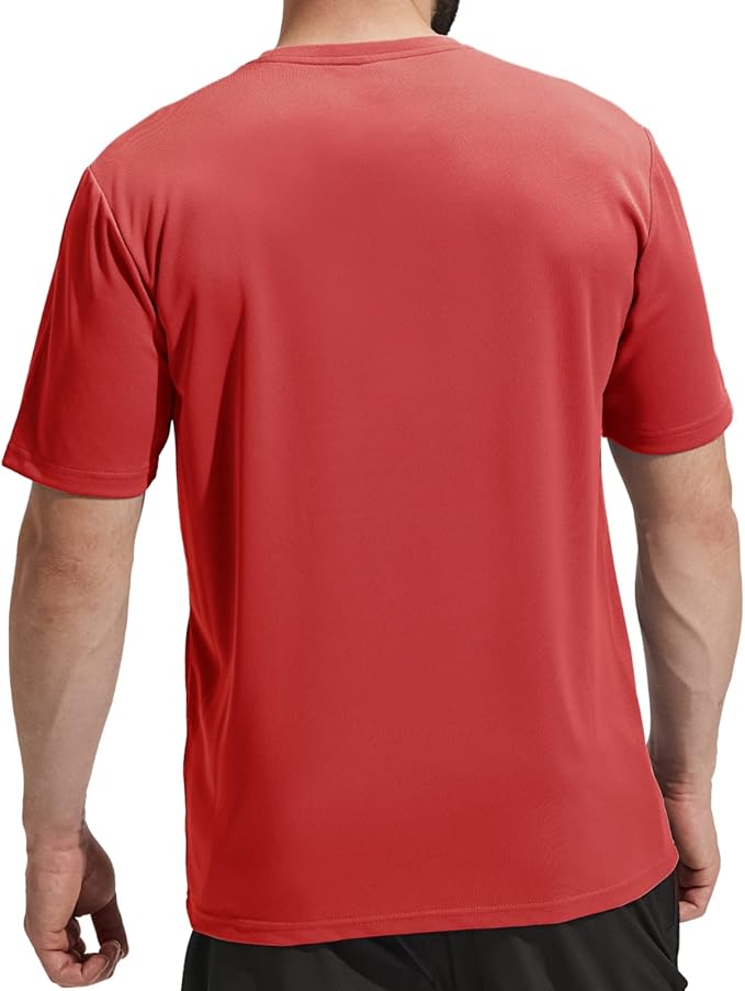 MIER Men's Quick Dry Workout Shirts Moisture Wicking Running Athletic Performance T-Shirts Recycled Polyester Top Tee