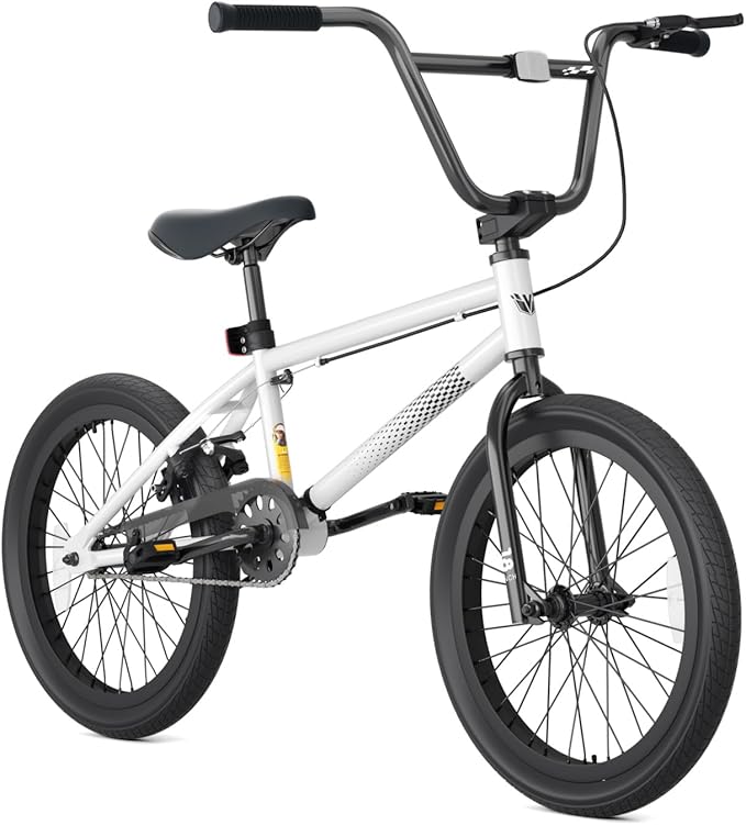 67i Boys BMX Bike 18/20 Inch Ages 8-12 Kids Bicycle with Front Rear U Brake Adjustable Seat Iron Fork 2.09" Wide Tires