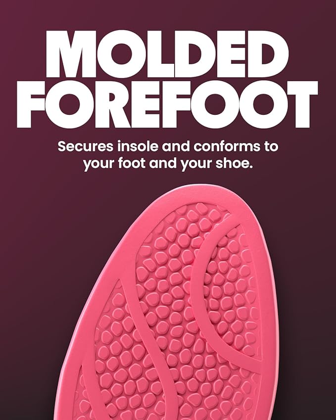 MOVE Baseline - All-Purpose Insoles - Sock Liner - Ultra Thin Shock Absorption - Maximum Freedom of Movement and Energy Return for Cleats, Shoes, Running, Basketball, Baseball (M15-15.5/WM16.5-17)