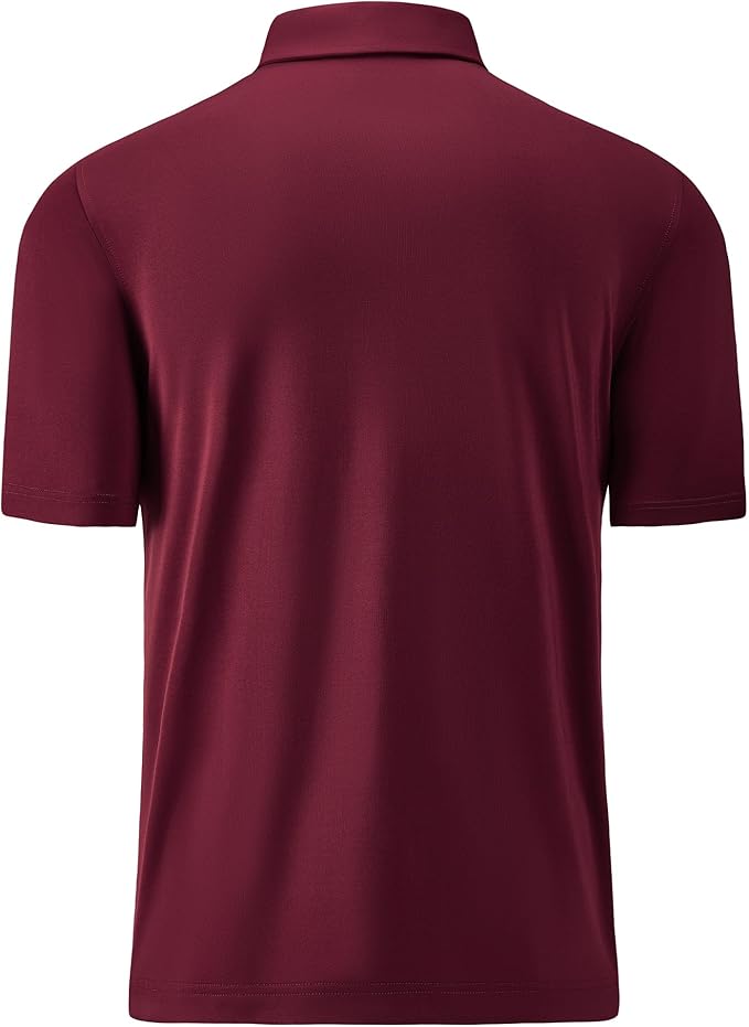Mens Polo Shirts Short Casual Solid Stylish Dry Fit Performance Designed Collared Golf Polo Shirts for Men
