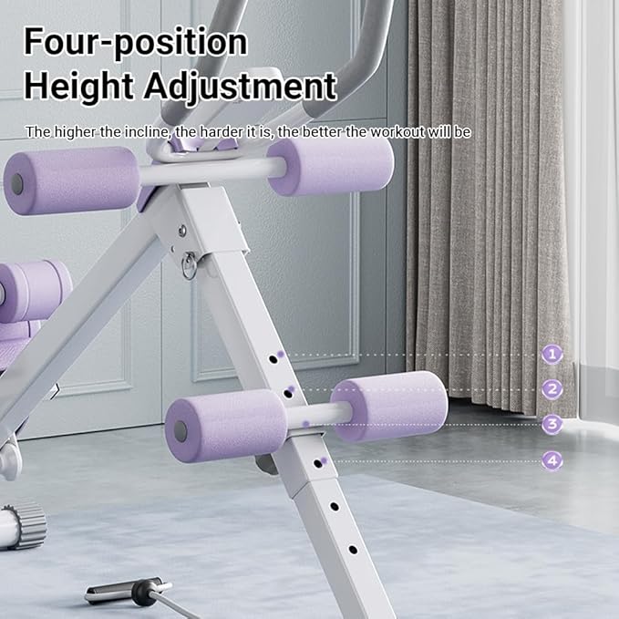 Ab Workout Equipment,Workout Equipment,Home Gym Equipment,Fitness equipment, Foldable, Knee Protection, Pulling the rope,WorkoutFor Stomach Workout,For Women/Men(350LB)