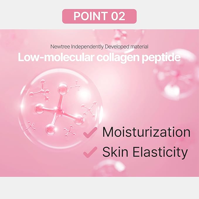 NEWTREE Biotin Cell Low Molecular Weight Marine Collagen Peptides Powder Packet, Protein Powder Supplement for Skin Hair Nail, Travel Packs - Taking Without Water, 30 Sticks