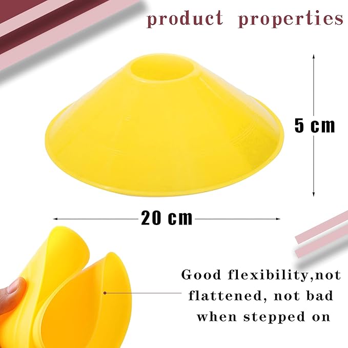 60/30 Pack Soccer Training Cones - Agility Cones with Carry Bag, Sturdy Disc Cones for Sports Training, Soccer, Football, Basketball, Indoor Outdoor Sports, Festive Events, Field Cone Markers