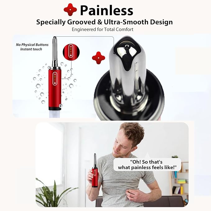 Upgrade Enema Anal Douche , Waterproof Touch Control, Enemas-Douches for Men & Women Colon Cleanse, Shower Enema Bulb-Bottles Kit, Electric Rotating Nozzle, Pressure Spray, Two Douching Modes,red