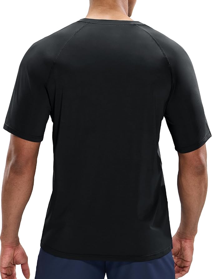 MIER Men's Dry Fit Workout T-Shirts Athletic Running Tee Short Sleeve Crew Neck Gym Tops, Polyester, Moisture Wicking