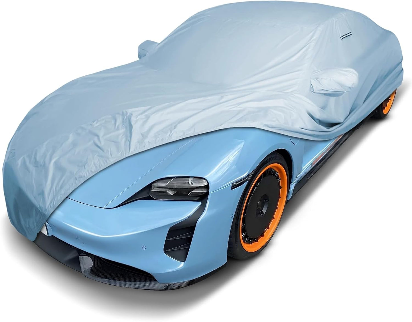 iCarCover Premium Car Cover for 2020-2024 Porsche Taycan Heavy Duty Waterproof All Weather Automobiles Custom Fit Indoor Outdoor UV Snow Protection Covers with Straps and Bag