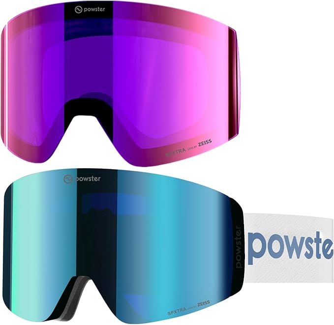 Ski Goggles Snow OTG Snowboard Goggles Magnetic Interchangeable Lens Frameless UV Protection Anti-fog mobile Skating