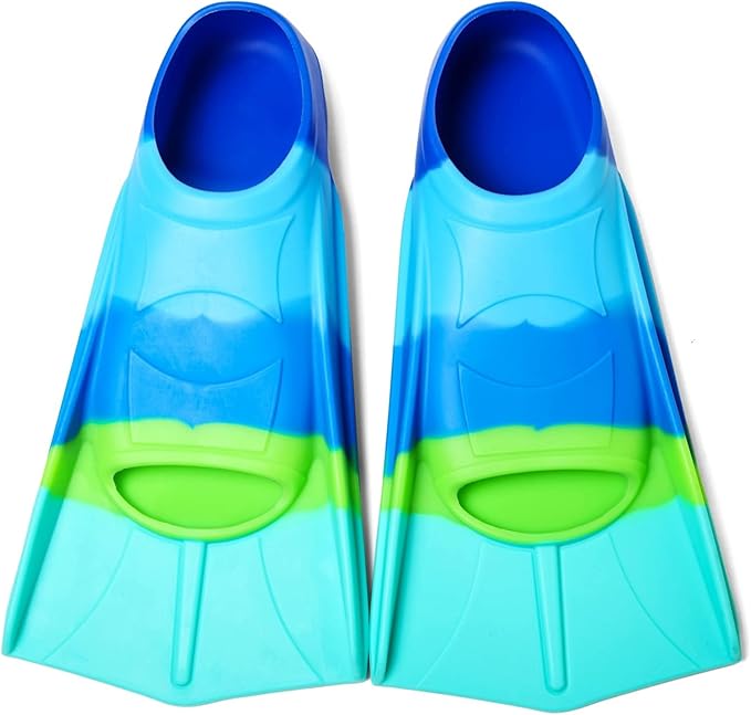 Kids Swim Fins,Short Kids Fins Youth Swimming Flippers for Lap Swimming Training for Children Girls Boys Beginners