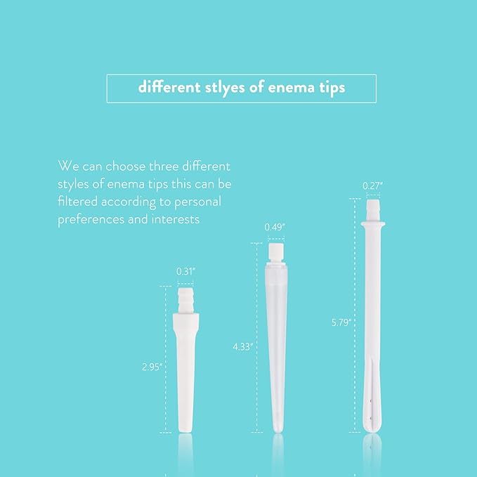 Silicone Enema Kit 2 L Enema Bag 6.3ft. Long Silicone Hose 3 Multi-Size Reusable Tips Controlled Water Flow for Colon Detox Cleanse Enemas