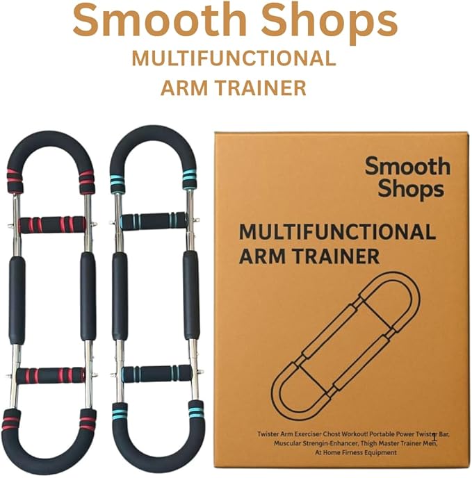 Twister Arm Trainer – Adjustable Resistance Chest Expander & Forearm Strengthener – Steel Core Upper Body Workout Bar for Arms, Wrists, Shoulders & Home Gym Fitness