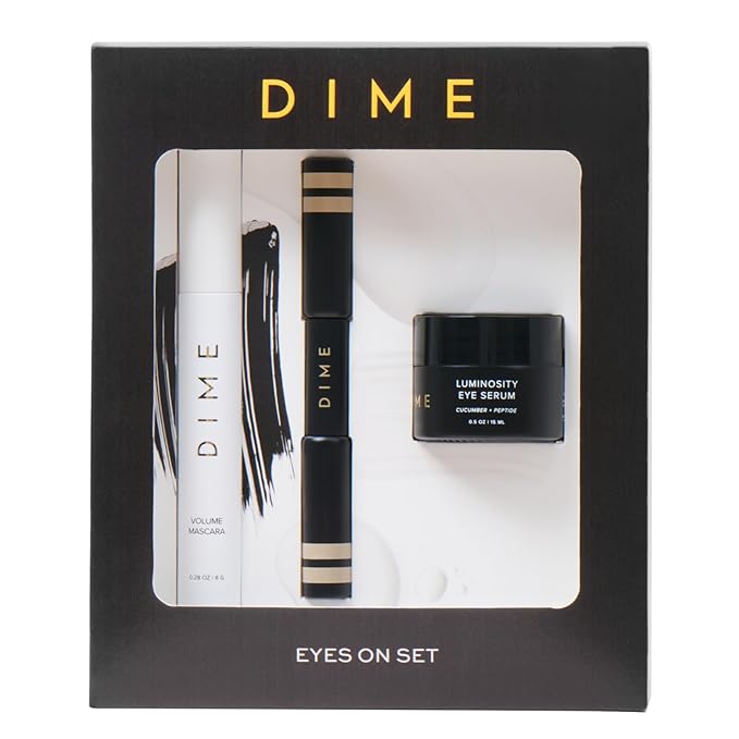 DIME Beauty Eyes On Set ($84 Value) - Includes Luminosity Eye Serum (15mL), Volume Mascara (8G), Boost Duo (3mL)